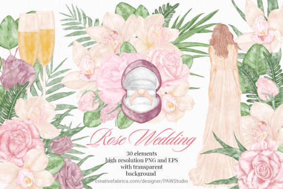 Elegant Floral Vectors for Timeless Wedding Designs
