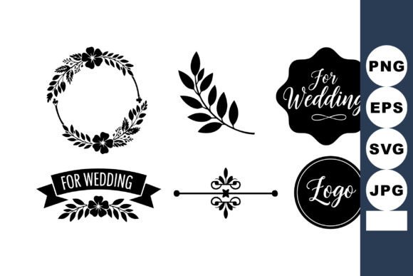 Elegant Wedding Vectors: The Classic Floral Wreath Design Kit