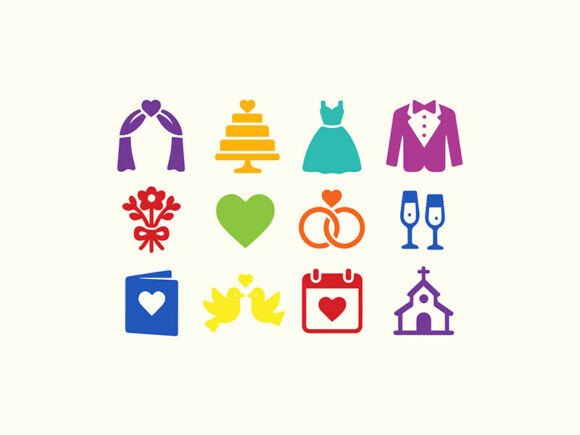 Essential Wedding Icons for Modern Designers