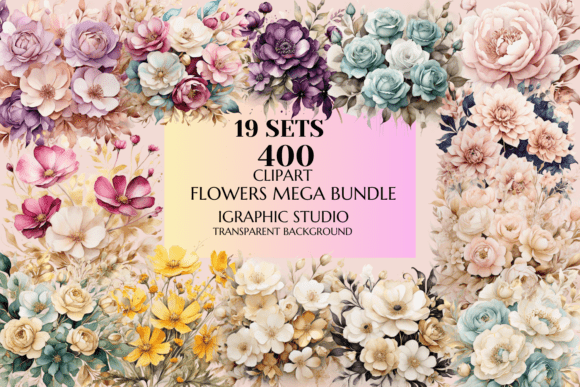 Flowers Mega Clipart Bundle: A Garden of Design Possibilities