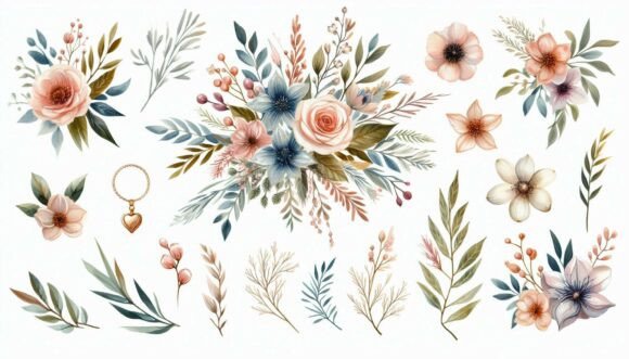Hand-Drawn Floral Wedding Set: A Designer's Guide to Versatile Art