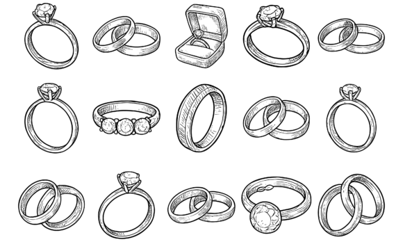 Hand Drawn Wedding Rings Set: A Designer's Guide