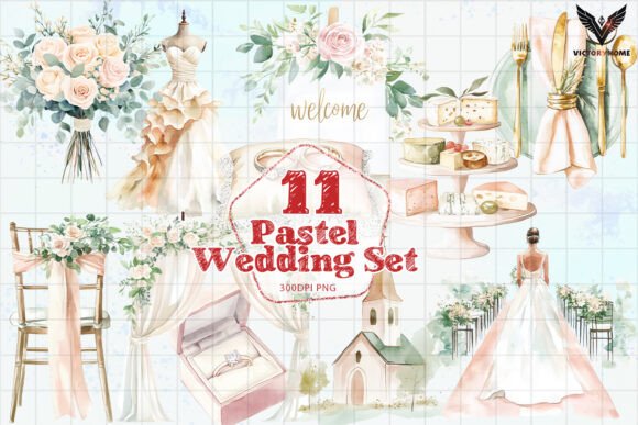 Softening Your Aesthetic: The Allure of Pastel Wedding Graphics