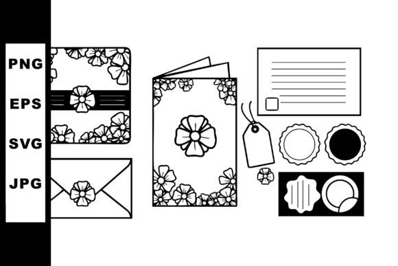 Timeless Elegance: A Black & White Floral Stationery Set