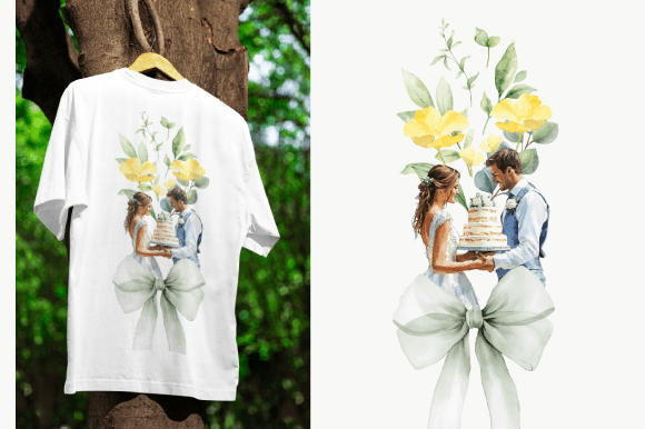 Timeless Romance: The Art of the Watercolor Wedding Couple