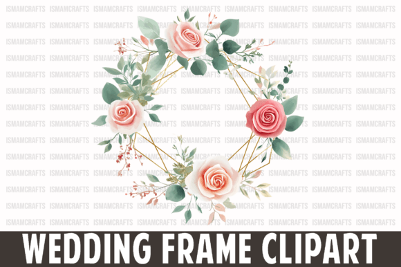 Watercolor Wedding Frame Clipart: A Designer's Go-To for Elegant Projects