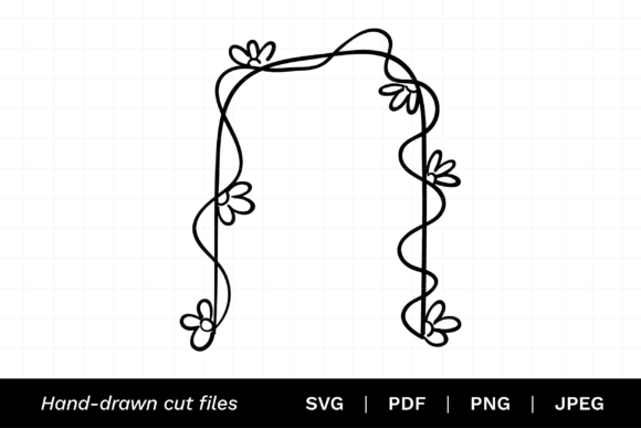 Whimsical Wedding Arch SVG: A Designer's Hand-Drawn Gem